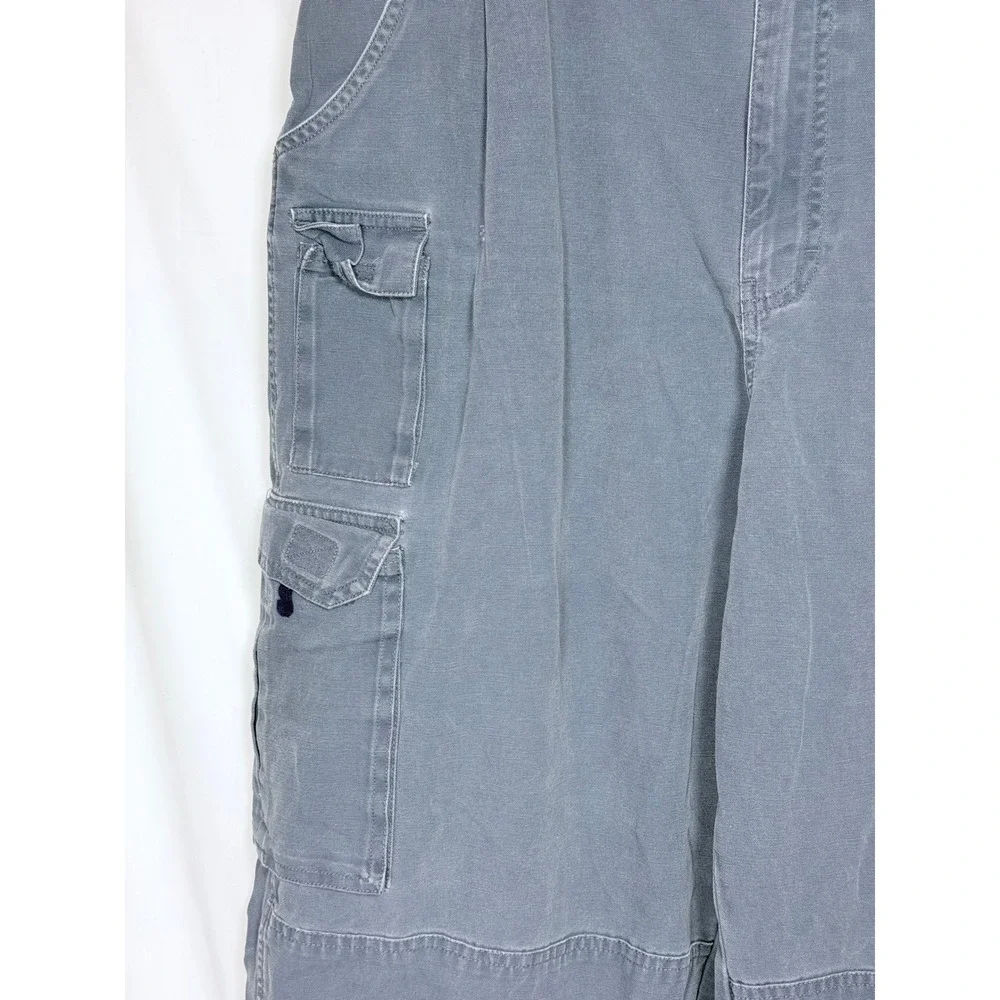 Cabela's Mens Carpenter Pants 42 Reg Blue Double Knee Vintage Workwear Cargo